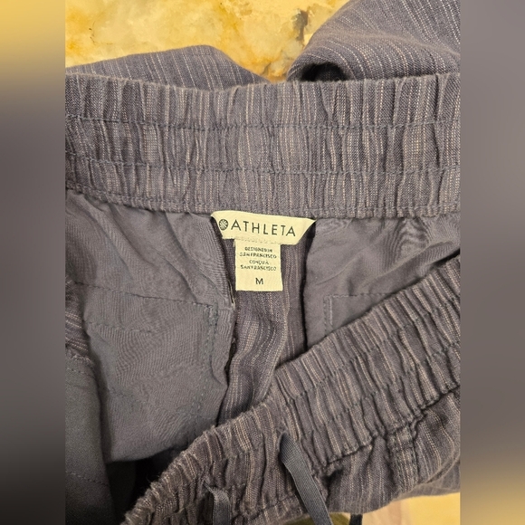 Athleta Retreat Linen Ankle Pant Size M in Raining Violet - Picture 5 of 6
